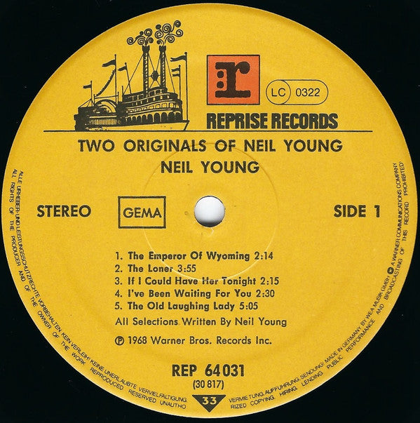 Neil Young : 2 Originals Of Neil Young (2xLP, Album, Comp)