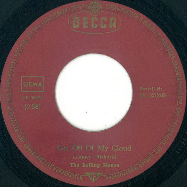 The Rolling Stones : Get Off Of My Cloud / I'm Free (7", Single)