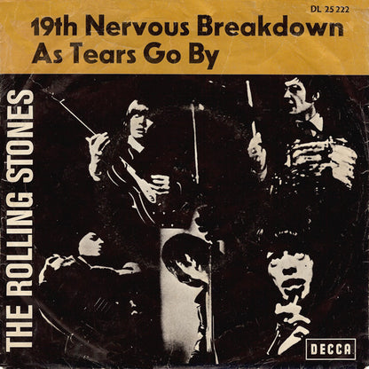 The Rolling Stones : 19th Nervous Breakdown / As Tears Go By (7", Single)