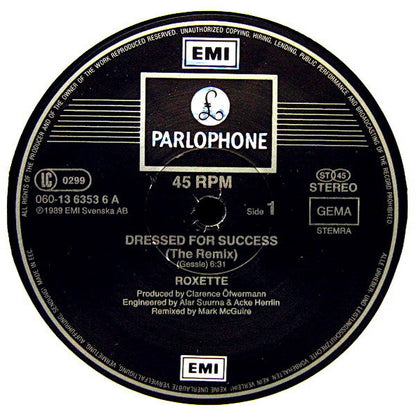 Roxette : Dressed For Success (12", Single)