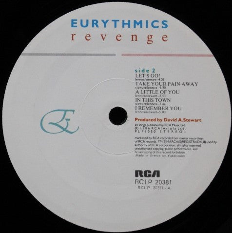 Eurythmics : Revenge (LP, Album)