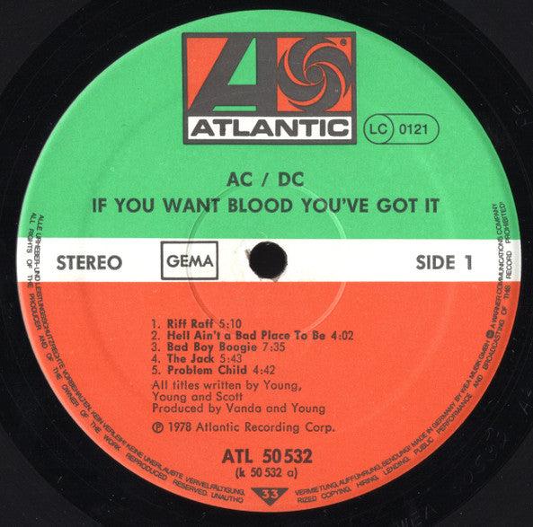 AC/DC : If You Want Blood You've Got It (LP, Album)