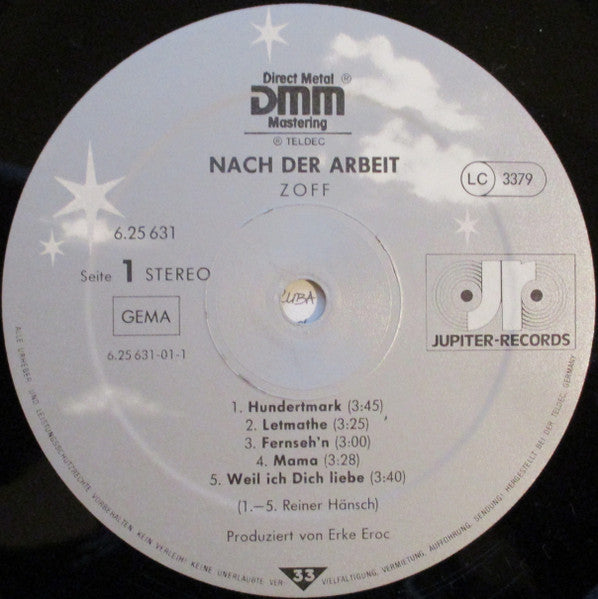 Zoff : Nach Der Arbeit (LP, Album)