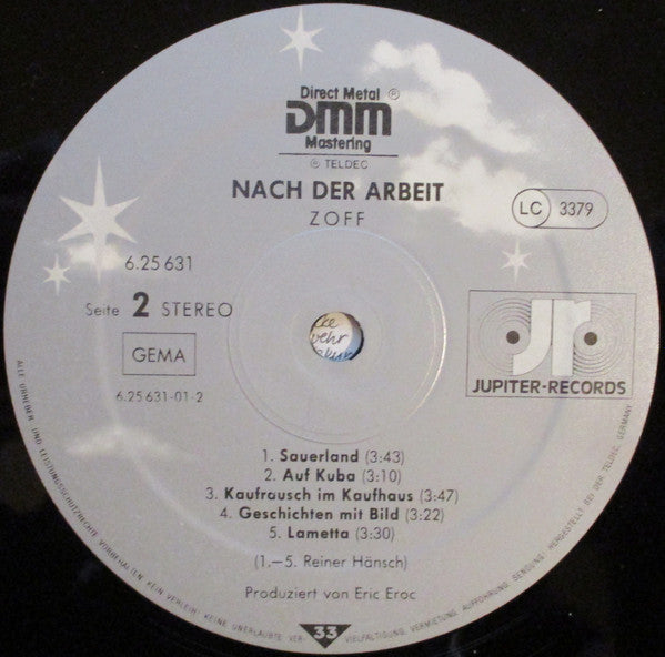 Zoff : Nach Der Arbeit (LP, Album)