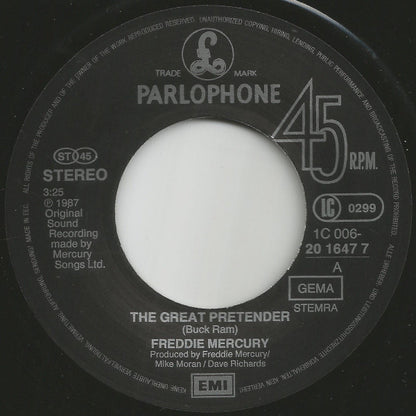 Freddie Mercury : The Great Pretender (7", Single)