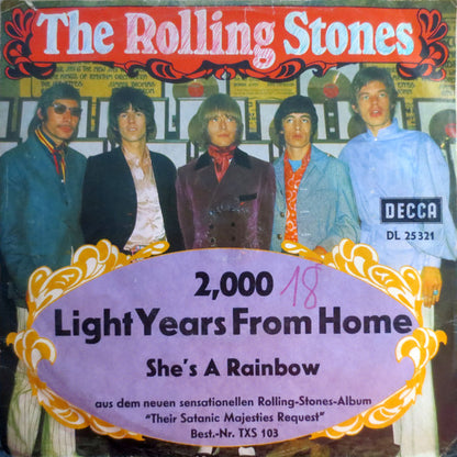 The Rolling Stones : 2,000 Light Years From Home (7", Single)