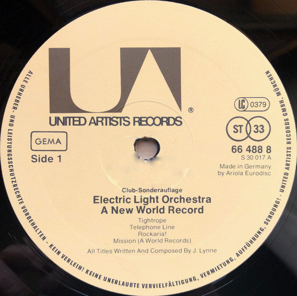 Electric Light Orchestra : A New World Record (LP, Album, Club)