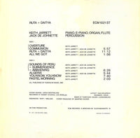 Keith Jarrett • Jack DeJohnette : Ruta And Daitya (LP, Album)
