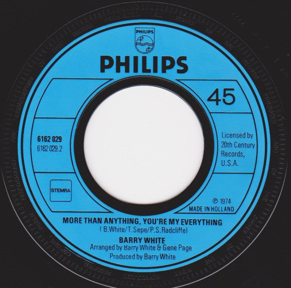 Barry White : You're The First, The Last, My Everything / More Than Anything, You're My Everything (7", Single)