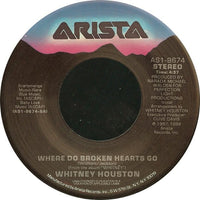 Whitney* : Where Do Broken Hearts Go (7", Single, Spe)