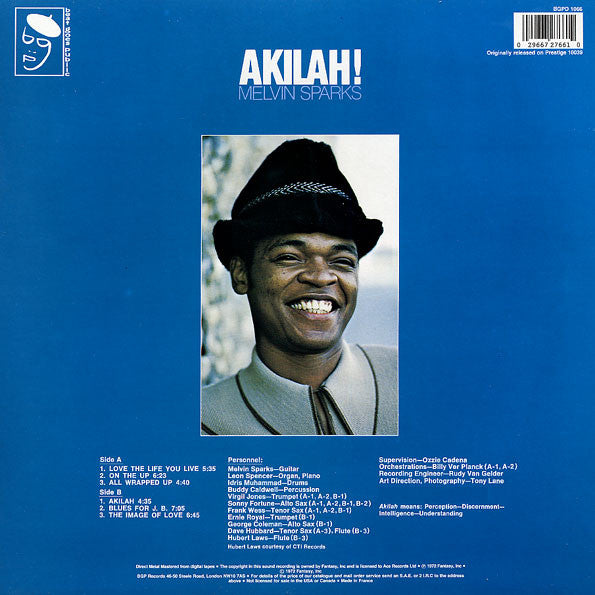 Melvin Sparks : Akilah! (LP, Album, RE)
