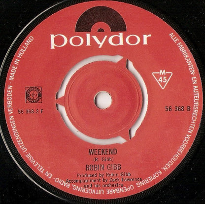 Robin Gibb : One Million Years / Weekend (7", Single, Mono)