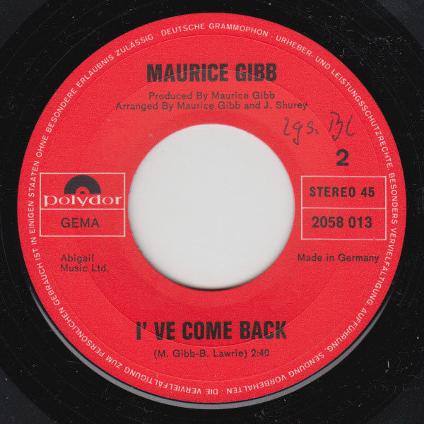 Maurice Gibb : Railroad / I've Come Back (7", Single)