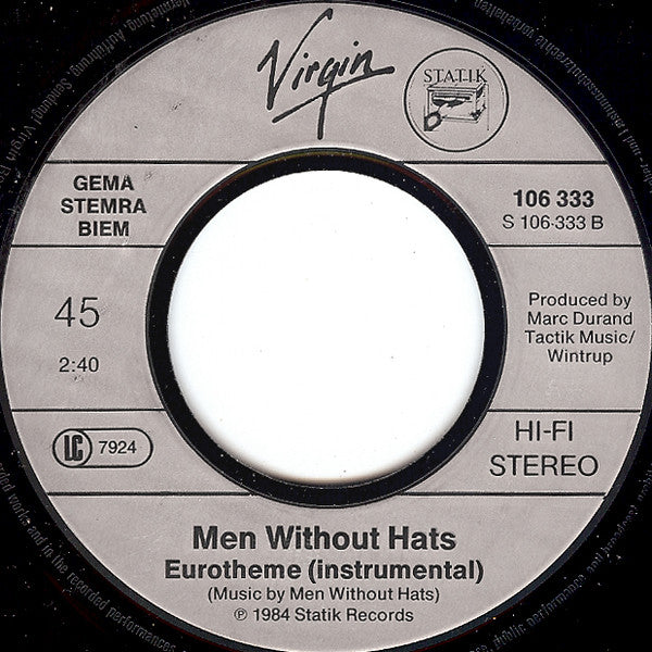 Men Without Hats : Where Do The Boys Go? (7", Single)