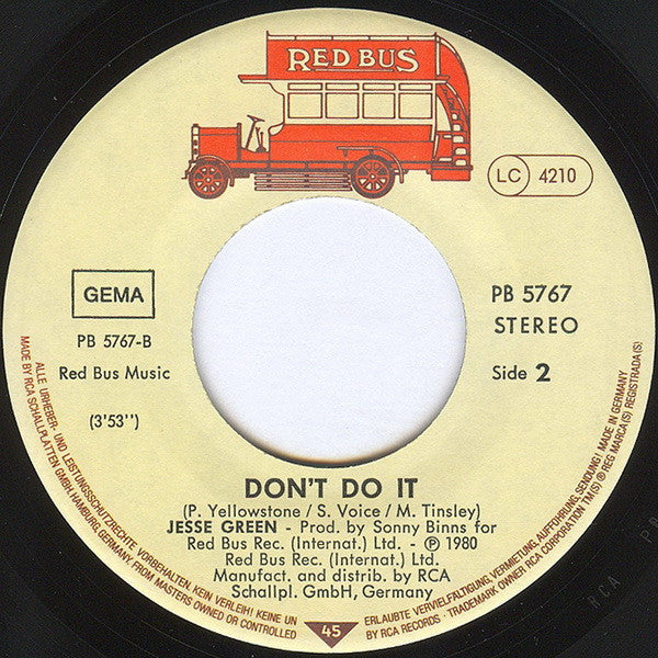 Jesse Green : Do You Like It Like That  (7", Single)