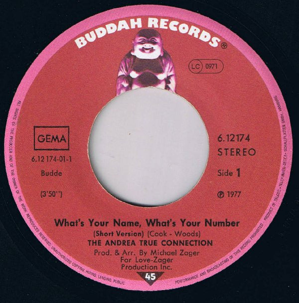 The Andrea True Connection* : What's Your Name, What's Your Number (7", Single)