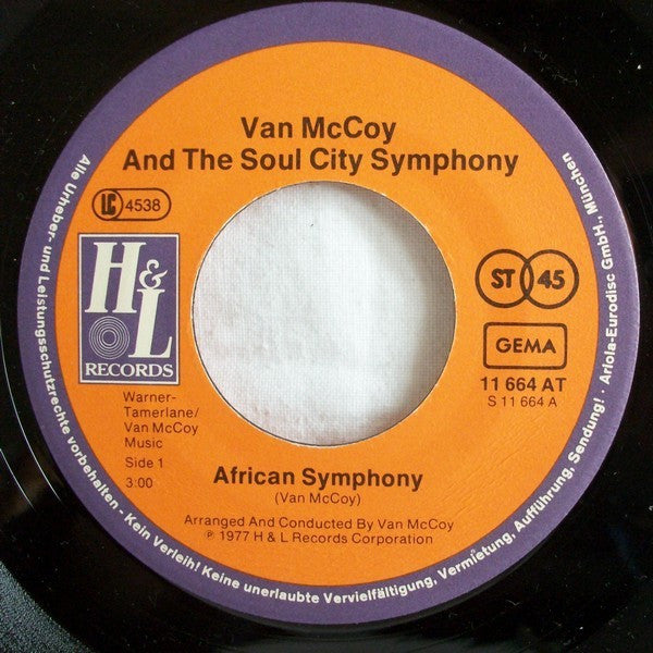 Van McCoy & The Soul City Symphony / Van McCoy : African Symphony / Party (7")