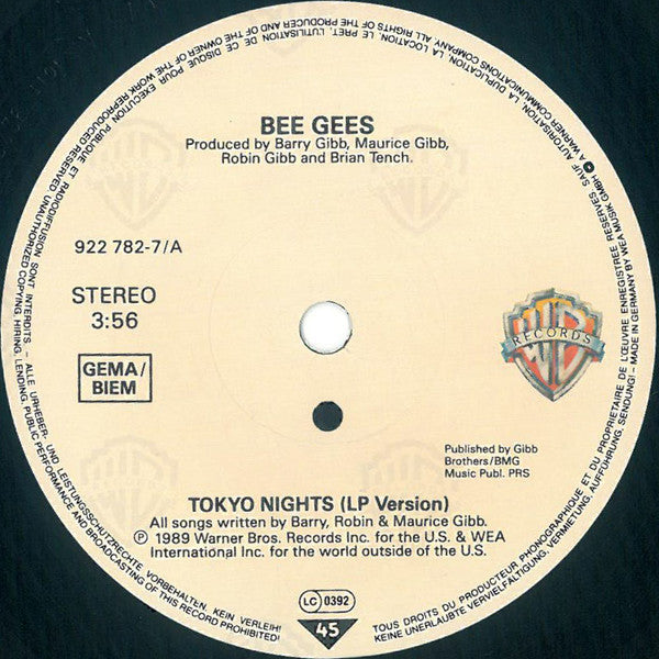 Bee Gees : Tokyo Nights (7", Single, sma)