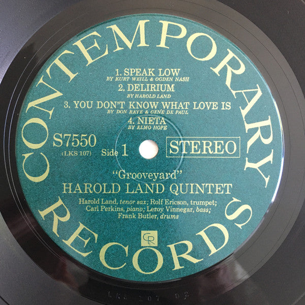 Harold Land Quintet : Grooveyard (LP, Album, RE, Gre)