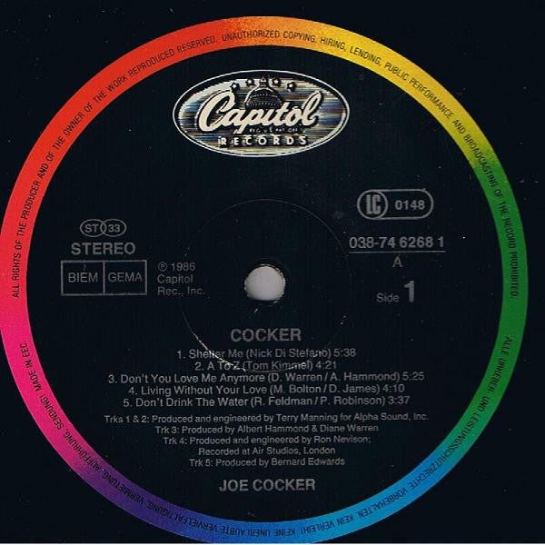 Joe Cocker : Cocker (LP, Album)