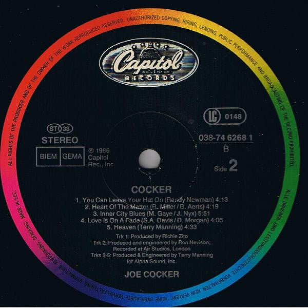Joe Cocker : Cocker (LP, Album)