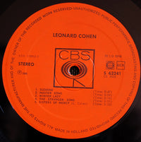 Leonard Cohen : Songs Of Leonard Cohen (LP, Album, RE, B P)