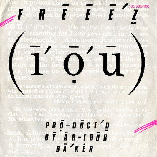 Freeez - I.O.U. (7", Single) (Very Good Plus (VG+))