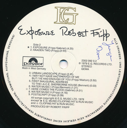 Robert Fripp : Exposure (LP, Album)