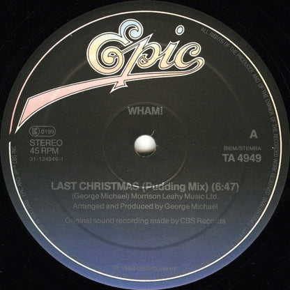Wham! : Last Christmas (Pudding Mix) / Everything She Wants (12")