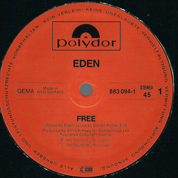 Eden (17) : Free (12", Maxi)