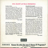 Will Glahé : Das Heckenrosen-Lied / Es Geht Alles Vorüber (7")