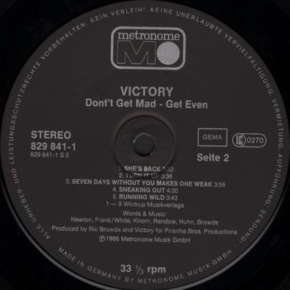 Victory (3) : Don't Get Mad ...Get Even (LP, Album)