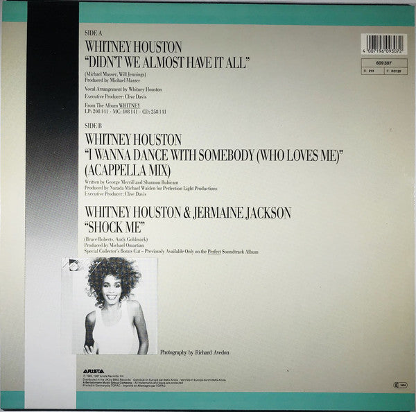 Whitney Houston : Didn't We Almost Have It All (12", Maxi)