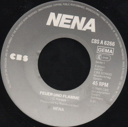 Nena : Feuer Und Flamme (7", Single)