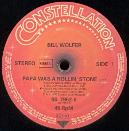 Wolf* : Papa Was A Rollin' Stone (12", Maxi, Ltd)