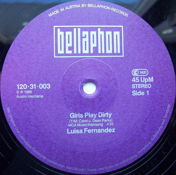 Luisa Fernandez : Girls Play Dirty (12", Maxi)