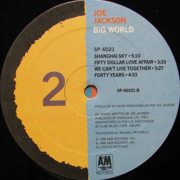 Joe Jackson : Big World (LP + LP, S/Sided + Album)