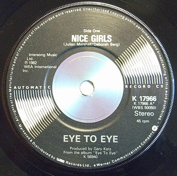 Eye To Eye (2) : Nice Girls (7", Single)
