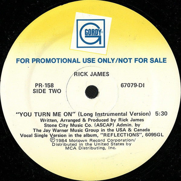 Rick James : You Turn Me On (12", Single, Promo)