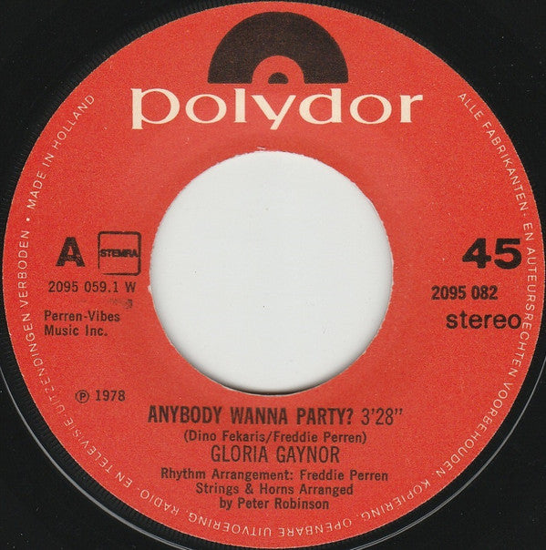 Gloria Gaynor : Stoplight / Anybody Wanna Party? (7", Single)