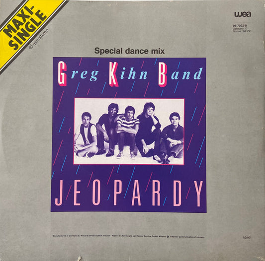 Greg Kihn Band : Jeopardy (12", Maxi)