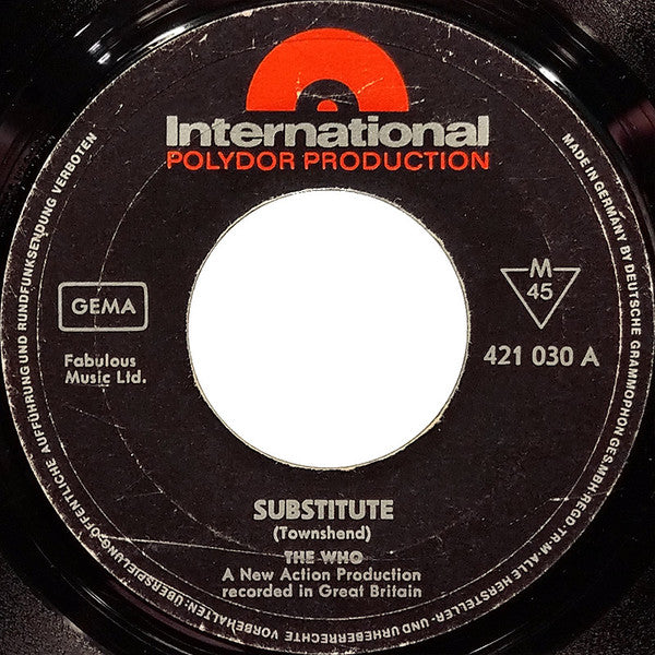 The Who : Substitute (7", Single, Mono)