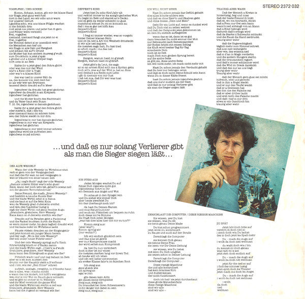 Georg Danzer & Band : Traurig Aber Wahr (LP, Album, Inj)