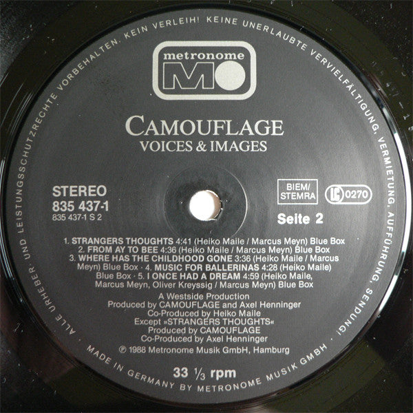 Camouflage : Voices & Images (LP, Album)