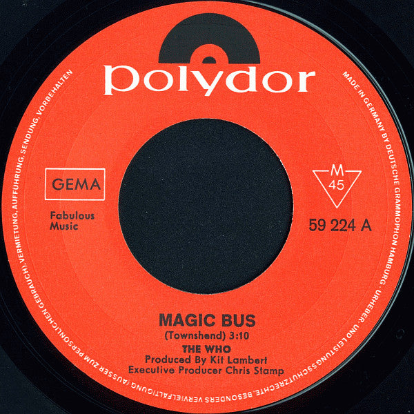 The Who : Magic Bus / Bucket "T" (7", Single, Mono)