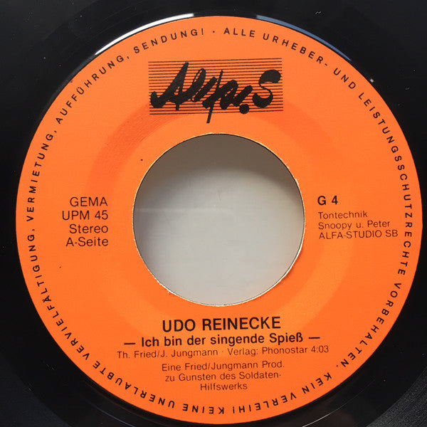 Udo Reinecke : Der Singende Spieß / Sommer (7")