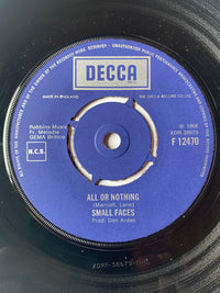 Small Faces : All Or Nothing (7", Single, RE)