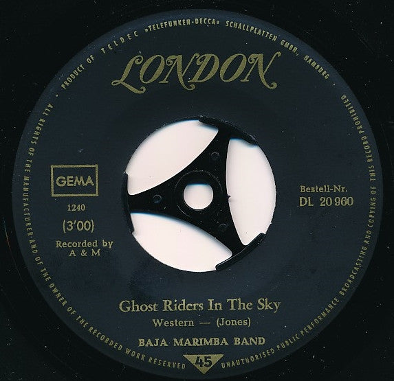 Baja Marimba Band : Ghost Riders In The Sky / Sabor A Mi (7", Single)