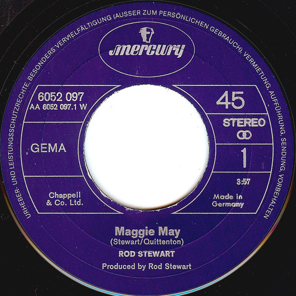 Rod Stewart : Maggie May (7", Single)