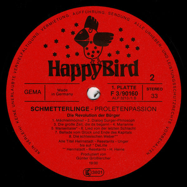 Schmetterlinge : Proletenpassion (Box + 3xLP, Album, Red)